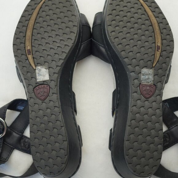 Ariat Black Leather Comfort Sandals Size 8B - Picture 11 of 11